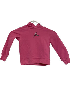 Jordan Pullover Hoodie Toddler Girls 2T Pink Essentials Shine Boxy Long Sleeve